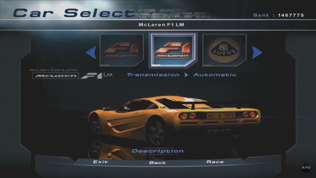 The featuring McLaren Cars Limited Edition McLaren F1 LM in the video game Need For Speed Hot Pursuit 2.
