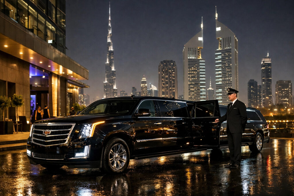 The Ultimate VIP Night Out: A Guide to Dubai limousine service Most Exclusive party limos 6 dubai vip night out 100 real Limousine Dubai
